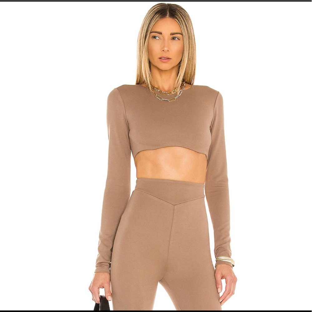x REVOLVE Ellis Crop Top in Taupe
Michael Costello